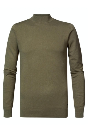 Petrol Petrol truien Trui 7114 dark wood