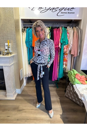 DeJacque DeJacque shirts en tops Poloshirts leo print