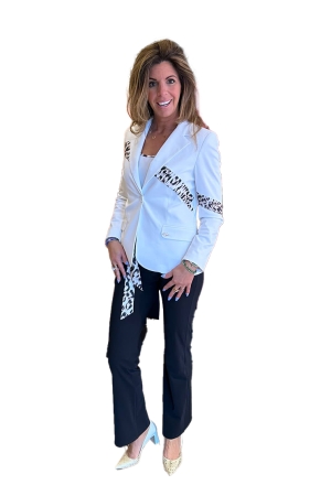 DeJacque DeJacque jassen Blazers wit/leo