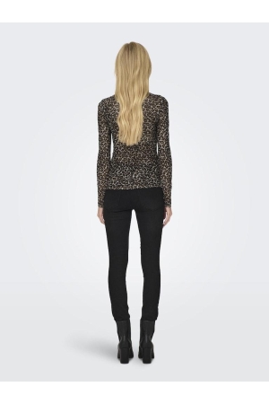 Only Only shirts en tops T-shirt Lange mouw pumice stone everyday leo