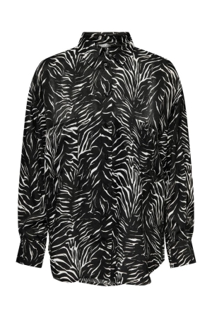 Only Only blouses Blouse black vibrant zebra