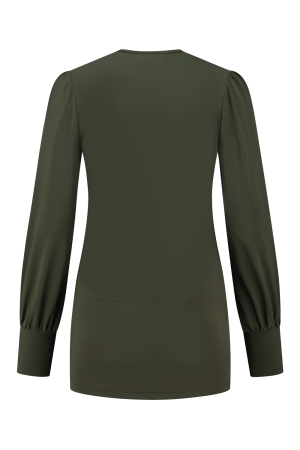 Helena Hart Helena Hart shirts en tops T-shirt Lange mouw olijf