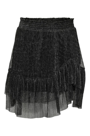 Only Only rokjes black silver metallic