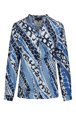 Elvira Casuals Elvira Casuals blouses Blouse 915 wild animal blue