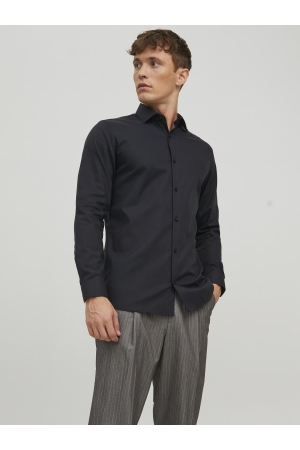 J&J Premium J&J Premium overhemden Overhemd black slim fit