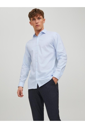 J&J Premium J&J Premium overhemden Overhemd cashmere blue slim fit