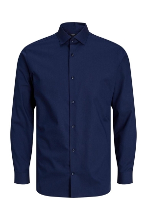 J&J Premium J&J Premium overhemden Overhemd perfect navy slim fit