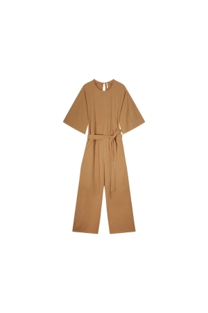 SUMMUM SUMMUM broeken Jumpsuit 748 soft almond