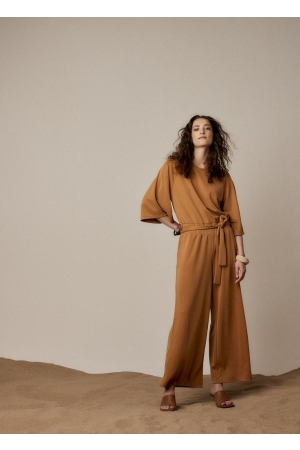 SUMMUM SUMMUM broeken Jumpsuit 748 soft almond