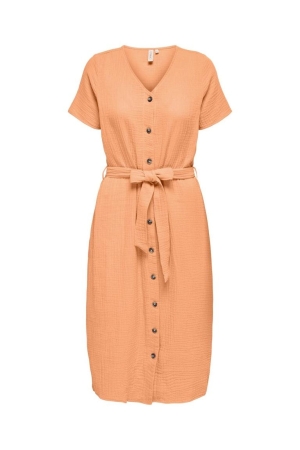 Only Only jurken Lange Jurken orange chiffon