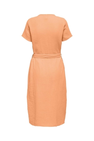 Only Only jurken Lange Jurken orange chiffon