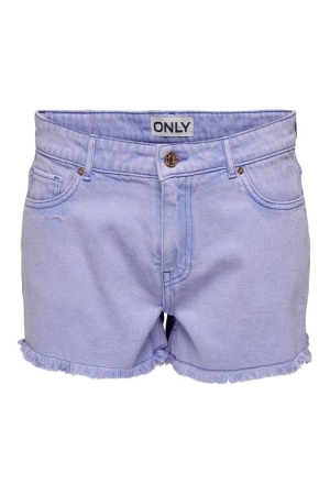 Only Only broeken Korte broeken deep periwinkle acid wash