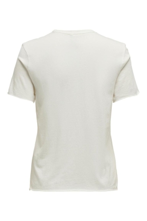 Only Only shirts en tops T-shirt Korte mouw cloud dancer unknowable