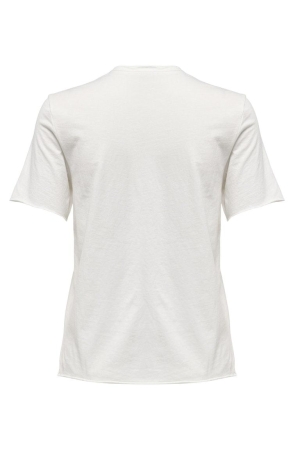 Only Only shirts en tops T-shirt Korte mouw cloud dancer sunflower