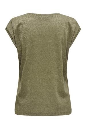 Only Only shirts en tops T-shirt Korte mouw falcon tone in tone lurex
