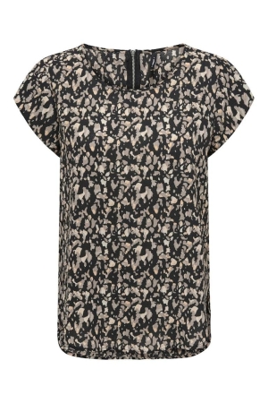 Only Only shirts en tops T-shirt Korte mouw black cora graphic