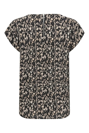 Only Only shirts en tops T-shirt Korte mouw black cora graphic