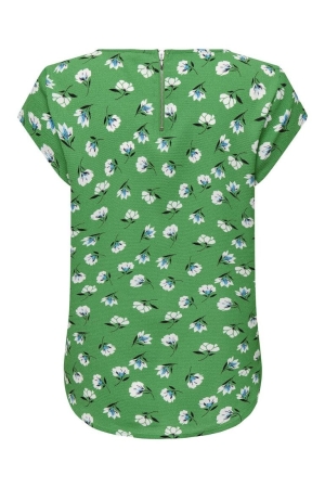Only Only shirts en tops T-shirt Korte mouw green bee medium sonja flower