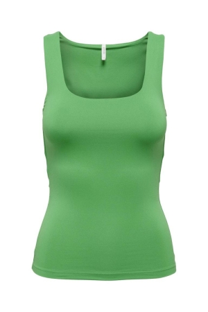 Only Only shirts en tops Tops en Singlets kelly green