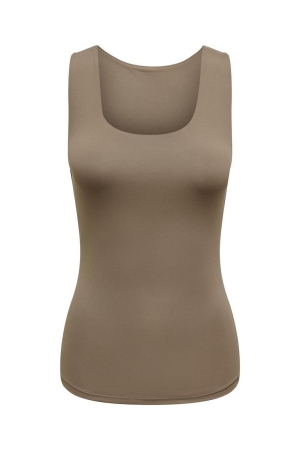 Only Only shirts en tops Tops en Singlets walnut