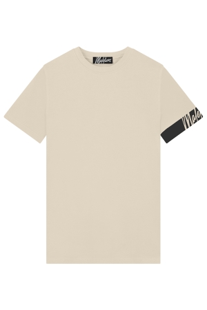 Malelions Malelions shirts en tops Print T-shirts 296 beige/black