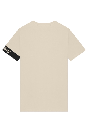 Malelions Malelions shirts en tops Print T-shirts 296 beige/black